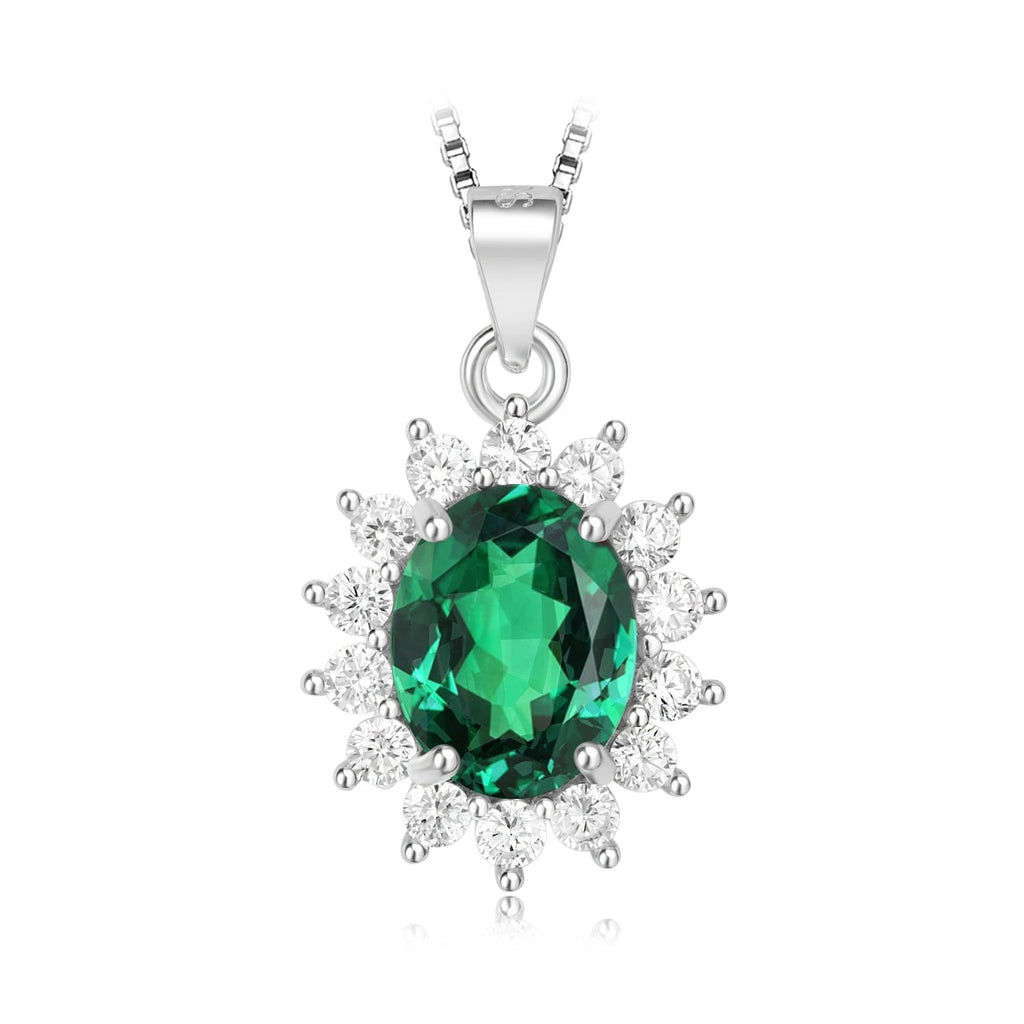💎 Royal Starburst – Certified 925 Sterling Silver Oval Gemstone Pendant - Britt Company