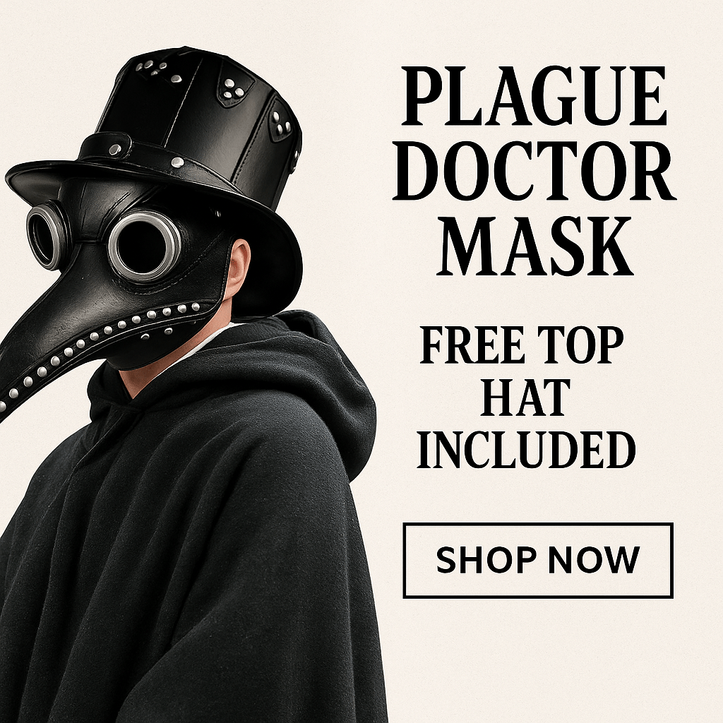 Steampunk Plague Doctor Mask – Gothic Leather Halloween & Cosplay Costume - Britt Company